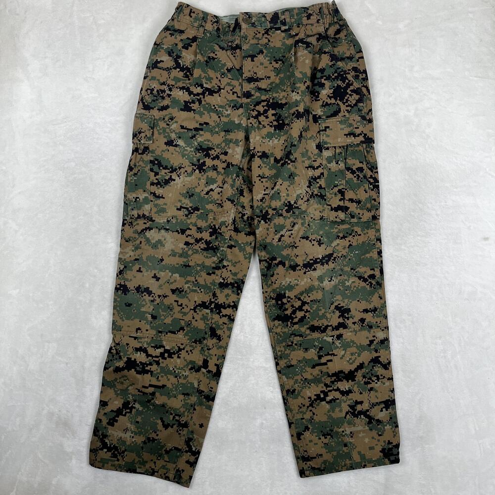 American Apparel Cargo Pants Mens Medium Short Green MARPAT Camo USMC